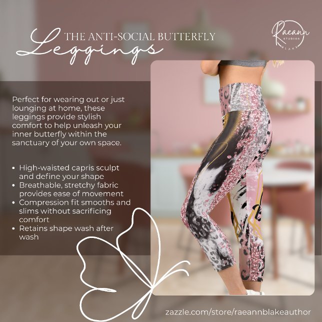 The Anti-Social Butterfly High Waisted Capris (Creator Uploaded)
