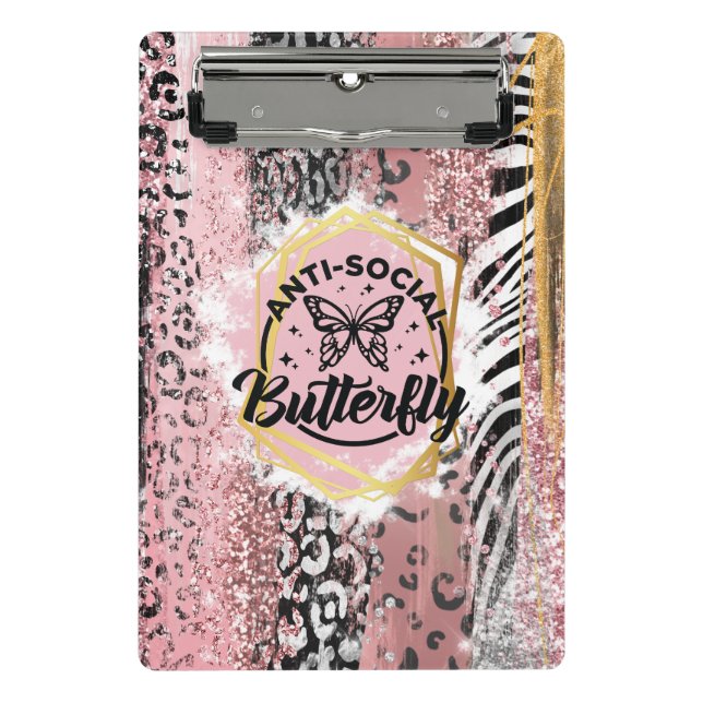 The Anti-Social Butterfly Mini Clipboard (Front)