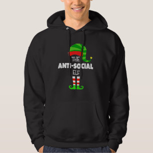 The Anti Social Elf Group Matching Family Christma Hoodie