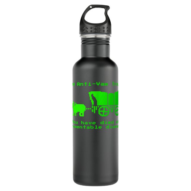 The Anti-Vax Trail Pro Vax Vaccination  710 Ml Water Bottle (Front)