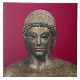 The Apollo of Piombino, head of the statue, found Tile