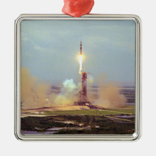The Apollo Soyuz Test Project Saturn IB Launch Metal Tree Decoration