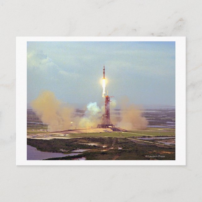 The Apollo Soyuz Test Project Saturn IB Launch Postcard (Front)