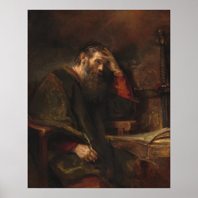 The Apostle Paul - Rembrandt Fine Art Poster (Front)