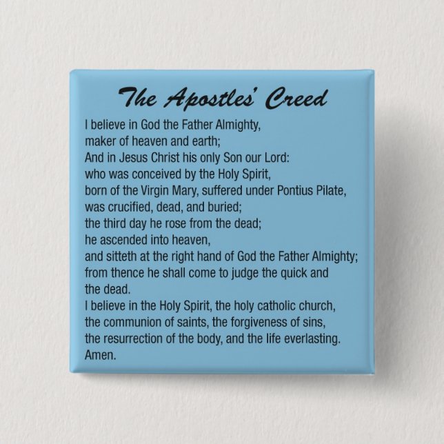 The Apostles Creed button (Front)