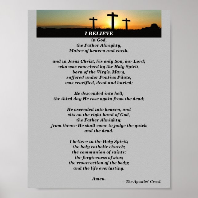 The Apostles' Creed Poster (Front)