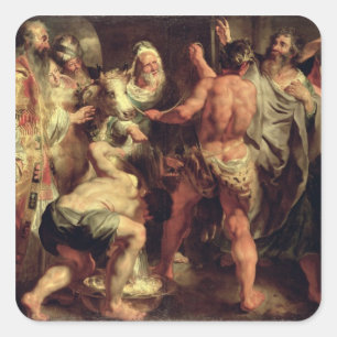 The Apostles, St. Paul and St. Barnabas at Lystra Square Sticker