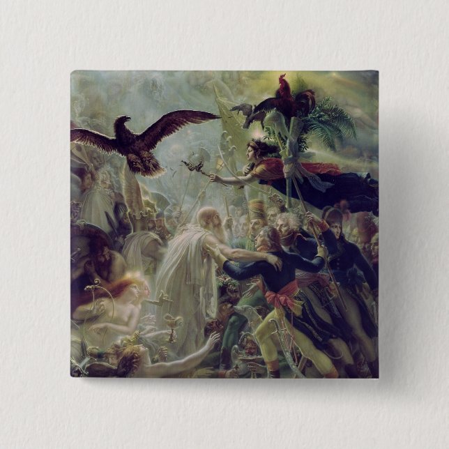 The Apotheosis of the French Heros 15 Cm Square Badge (Front)