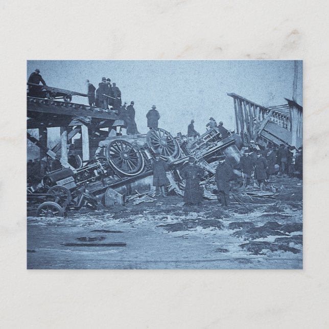 The Appalling Accident at Farmington River Cyan 2 Postcard (Front)