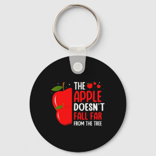 The Apple Doesn't Fall Far From The Tree Apple Pic Key Ring