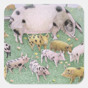 The Apple Feast Square Sticker