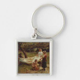 The Apple Gatherers, 1880 Key Ring