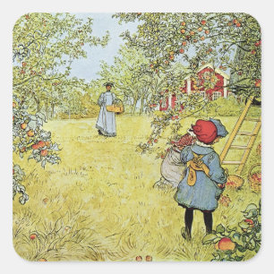 The Apple Harvest Square Sticker
