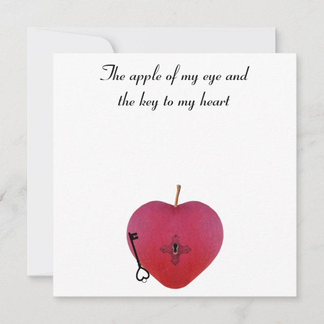 The apple of my eye and the key to my heart (Front)