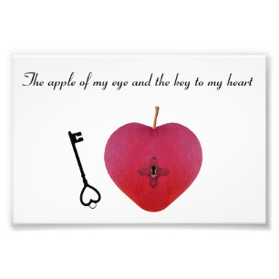 The apple of my eye and the key to my heart photo print