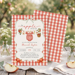The Apple of our Eye Autumn Fall Baby Shower Invitation