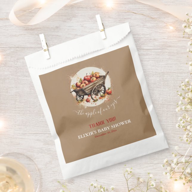 The Apple Of Our Eye Baby Shower Favour Bags (Clipped)