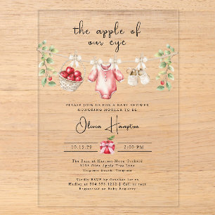 The Apple of Our Eye Baby Shower Invitation