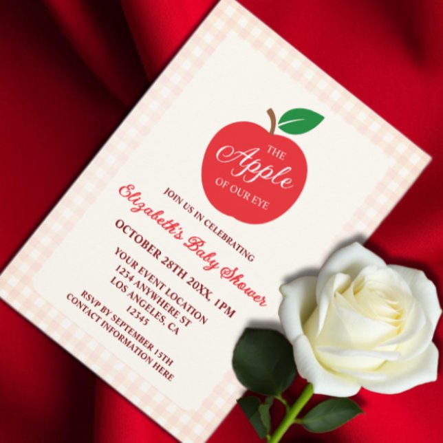 The Apple Of Our Eye Baby Shower Invitation (Creator Uploaded)