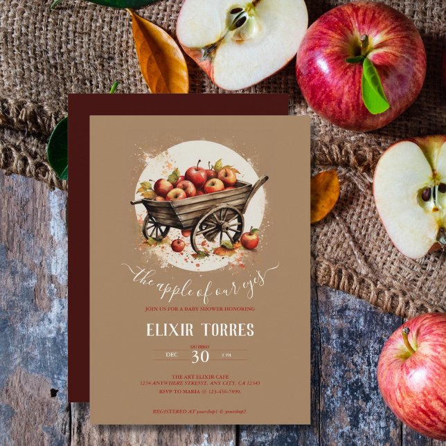 The Apple Of Our Eye Baby Shower Invitation (Creator Uploaded)