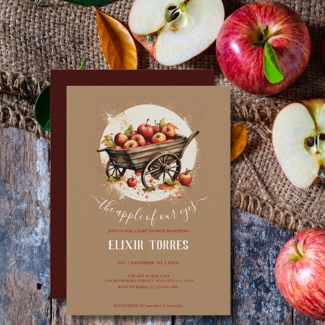 The Apple Of Our Eye Baby Shower Invitation (Creator Uploaded)