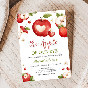 The Apple of our Eye Baby Shower Invitation