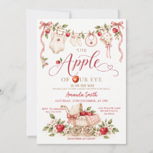 The Apple of our Eye Baby Shower Invitation