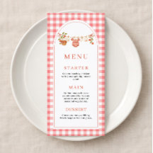 The Apple of Our Eye Baby Shower Menu Card