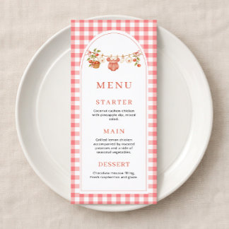 The Apple of Our Eye Baby Shower Menu Card