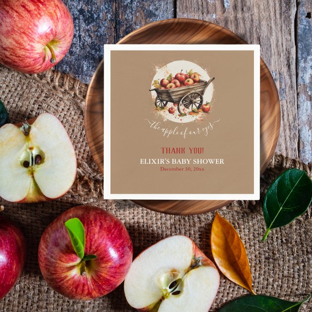 The Apple Of Our Eye Baby Shower Napkin (Creator Uploaded)