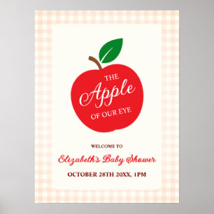 The Apple Of Our Eye Baby Shower Poster