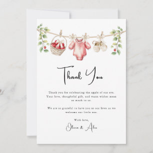 The Apple of Our Eye Baby Shower Thank You Card