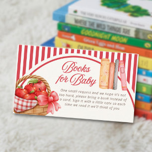 The Apple Of Our Eye Books For Baby Shower Enclosure Card