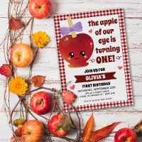 The Apple of Our Eye Girl Birthday Invitation