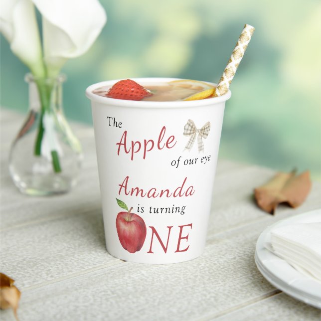 The Apple of our eye Kids Birthday Party  Paper Cups (Insitu)