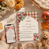 The apple of our eye red gingham girl Baby Shower