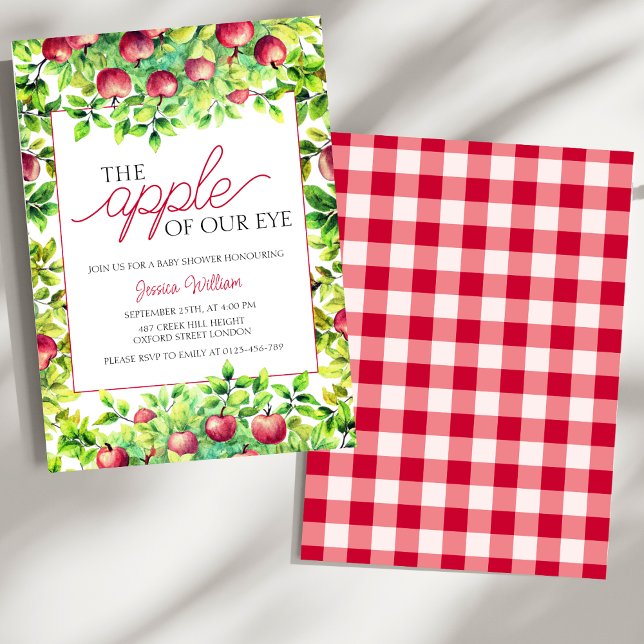 The Apple of Our Eye Thanksgiving Baby Shower  Invitation (Creator Uploaded)