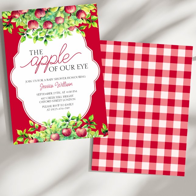 The Apple of Our Eye Thanksgiving Baby Shower Invitation (Creator Uploaded)