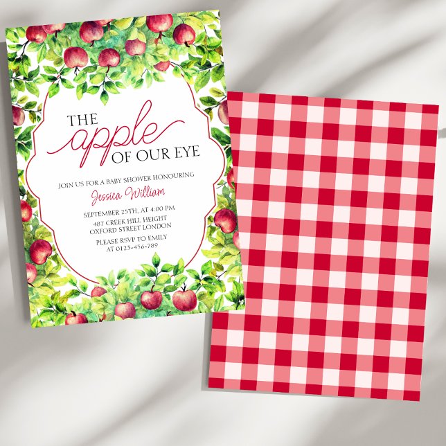 The Apple of Our Eye Thanksgiving Baby Shower Invitation (Creator Uploaded)