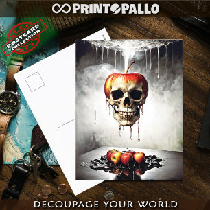 The Apple of Sin with skull Postcard