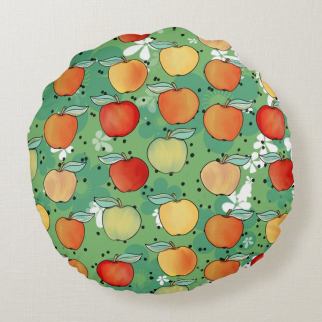 The Apple Orchard Round Cushion (Back)