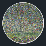 The Apple Tree (by Gustav Klimt) Ceramic Knob<br><div class="desc">This design features artwork by Gustav Klimt (1862–1918), who was an Austrian symbolist painter and one of the most prominent members of the Vienna Secession movement. The painting featured in this design shows a beautiful apple tree bearing fruit, bright red apples hanging from its boughs. The image is painted with...</div>