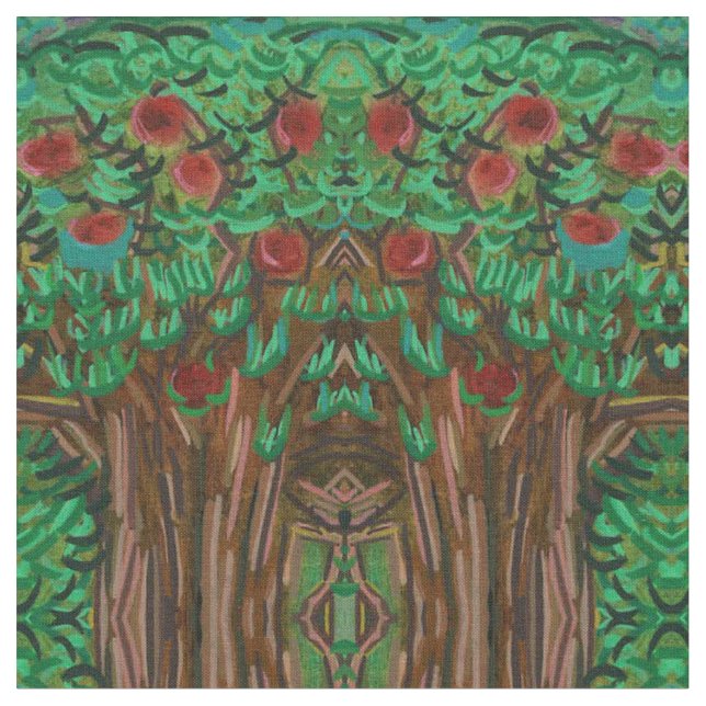 The Apple Tree in Mixed-Media Fabric (Close Up)