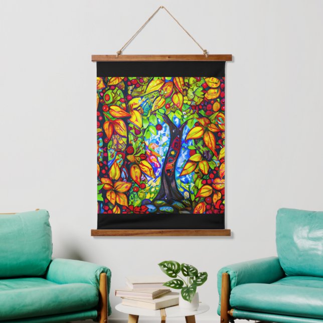 The Apple Tree Surreal Digital Art  Hanging Tapestry (Living Room)