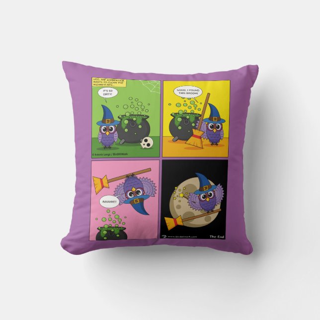 The Apprentice Wizard - Cleaning Comic Cushion (Front)
