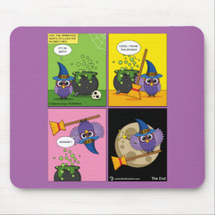The Apprentice Wizard - Cleaning Comic Mouse Pad