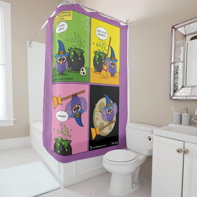 The Apprentice Wizard - Cleaning Shower Curtain (In Situ)