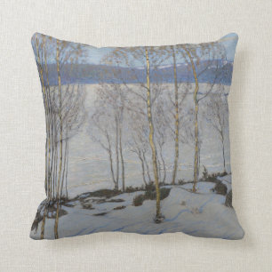 The Approach of Spring, 1903 (oil on canvas) Cushion