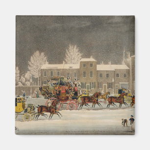 The Approach to Christmas, engraved by George Hunt Magnet