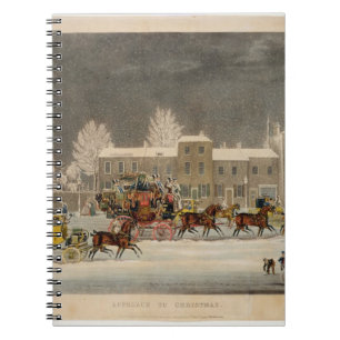 The Approach to Christmas, engraved by George Hunt Spiral Notebook